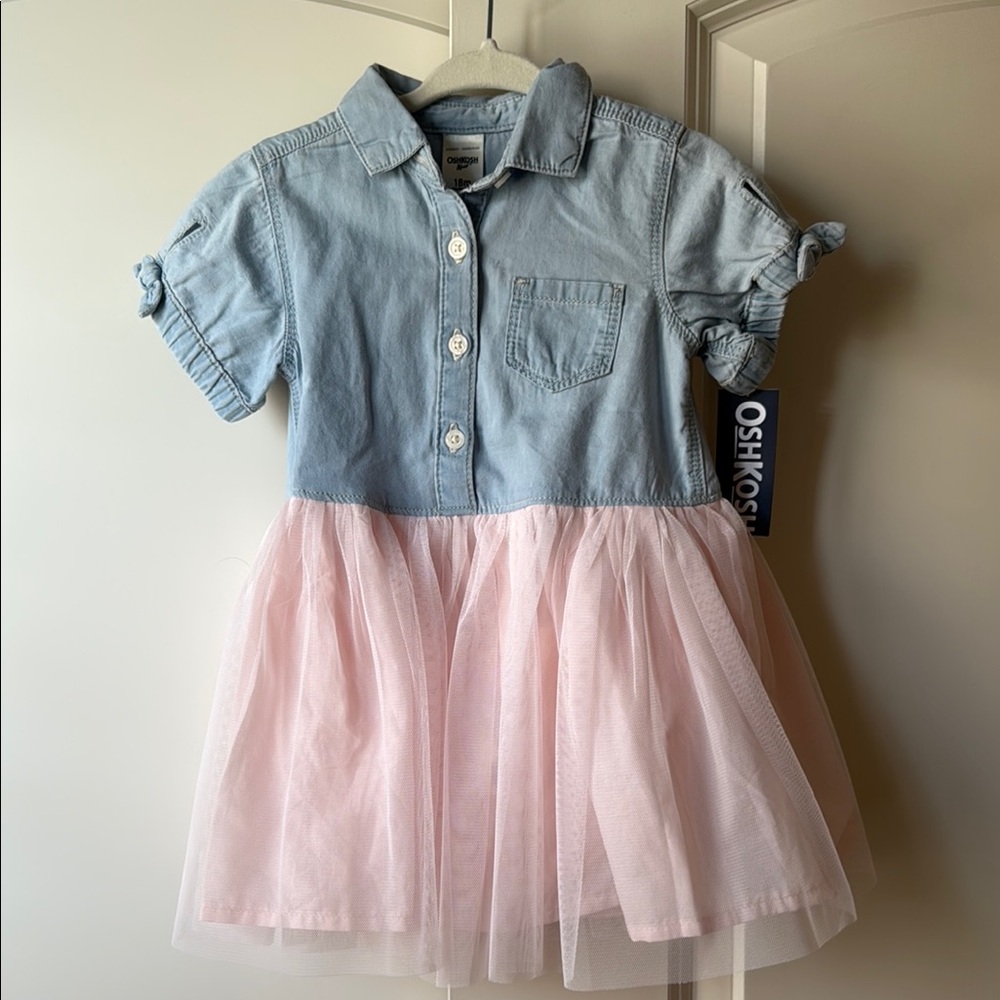 OshKosh B'gosh Blue and Pink Dress NWT 18m